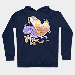 chicken and flowers Hoodie